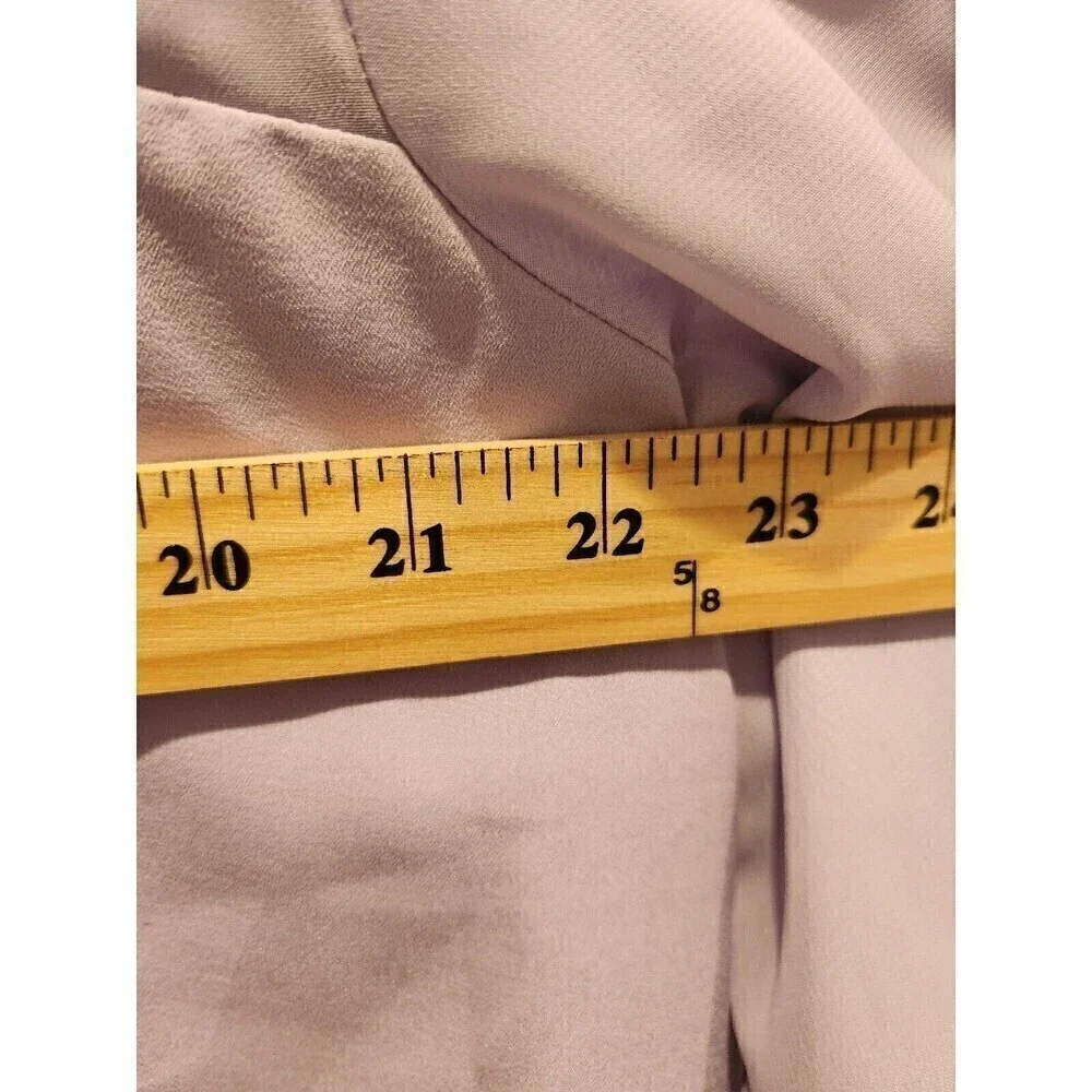 Eloquii Lavender Blouse Long Sleeve Mixed Media Lightweight Side Slits Euc - Picture 8 of 8